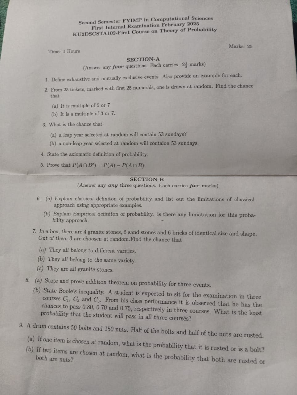 2022 Question Paper
